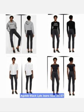 AGOLDE Black Lyle Jeans Size 26-27